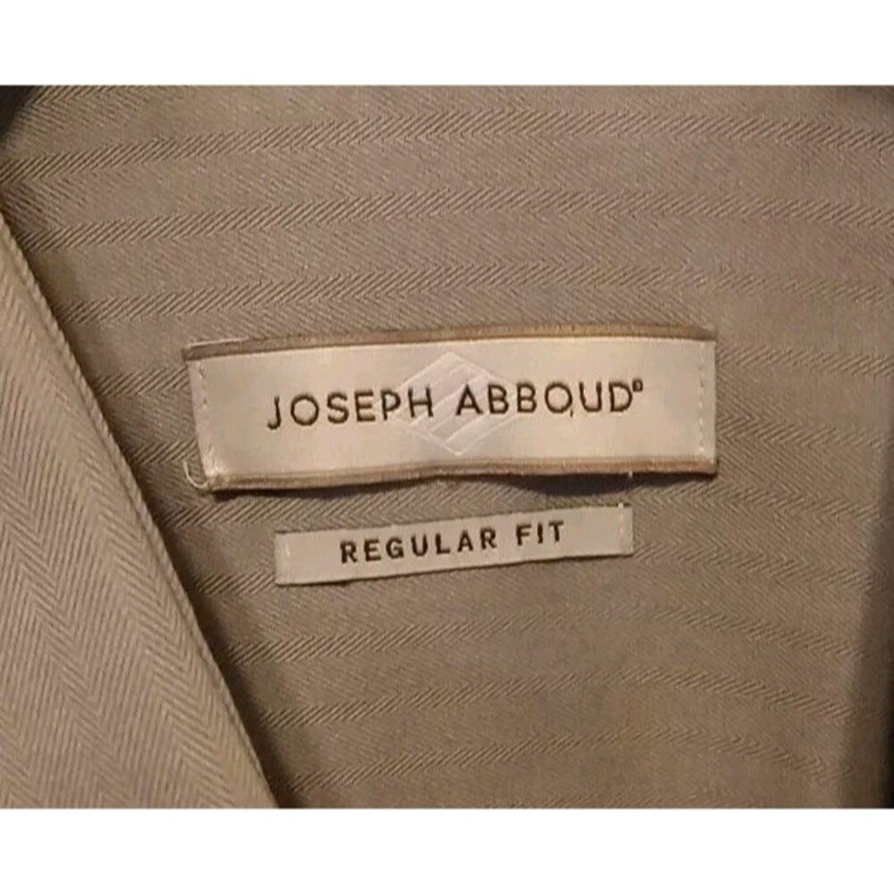 Joseph Abboud Men’s Gray Dress Shirt Size 16.5 32/33 Button Front Long Sleeve - Picture 2 of 8